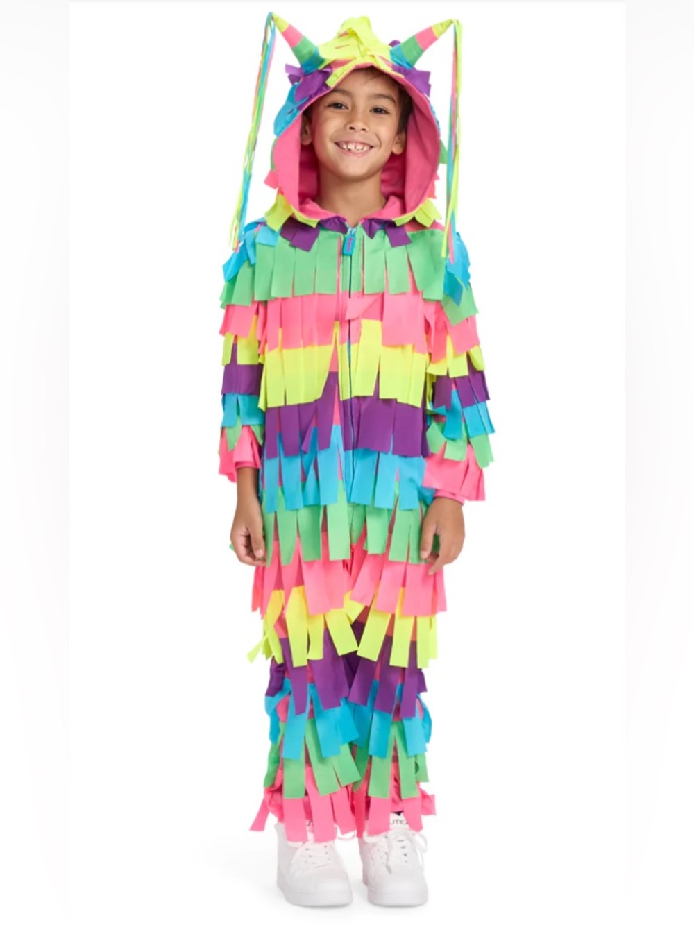 NWT Tipsy Elves Kids Multicolor Piñata Hoodie Costume - size M